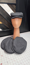 Gray Wool Blend Flat Cap