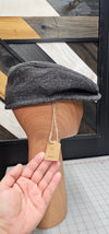 Black and Gray multicolor flecks flatcap