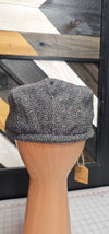 Black and Gray multicolor flecks flatcap