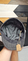 Black and Gray multicolor flecks flatcap