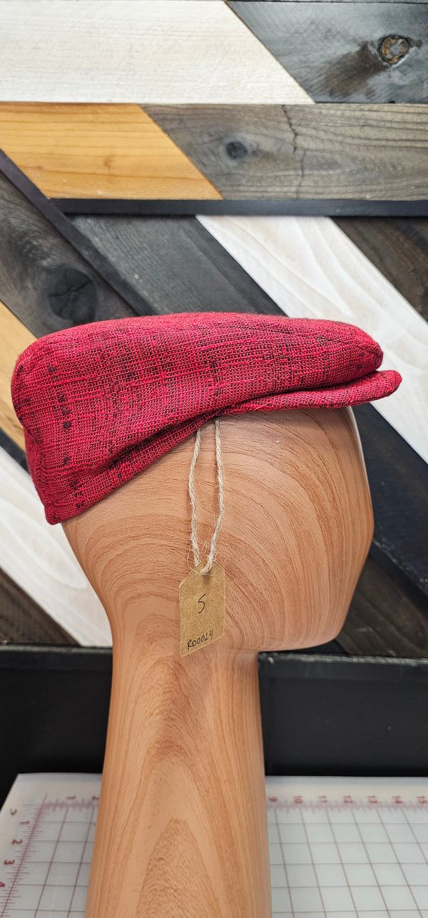 Red with Black Flat Cap