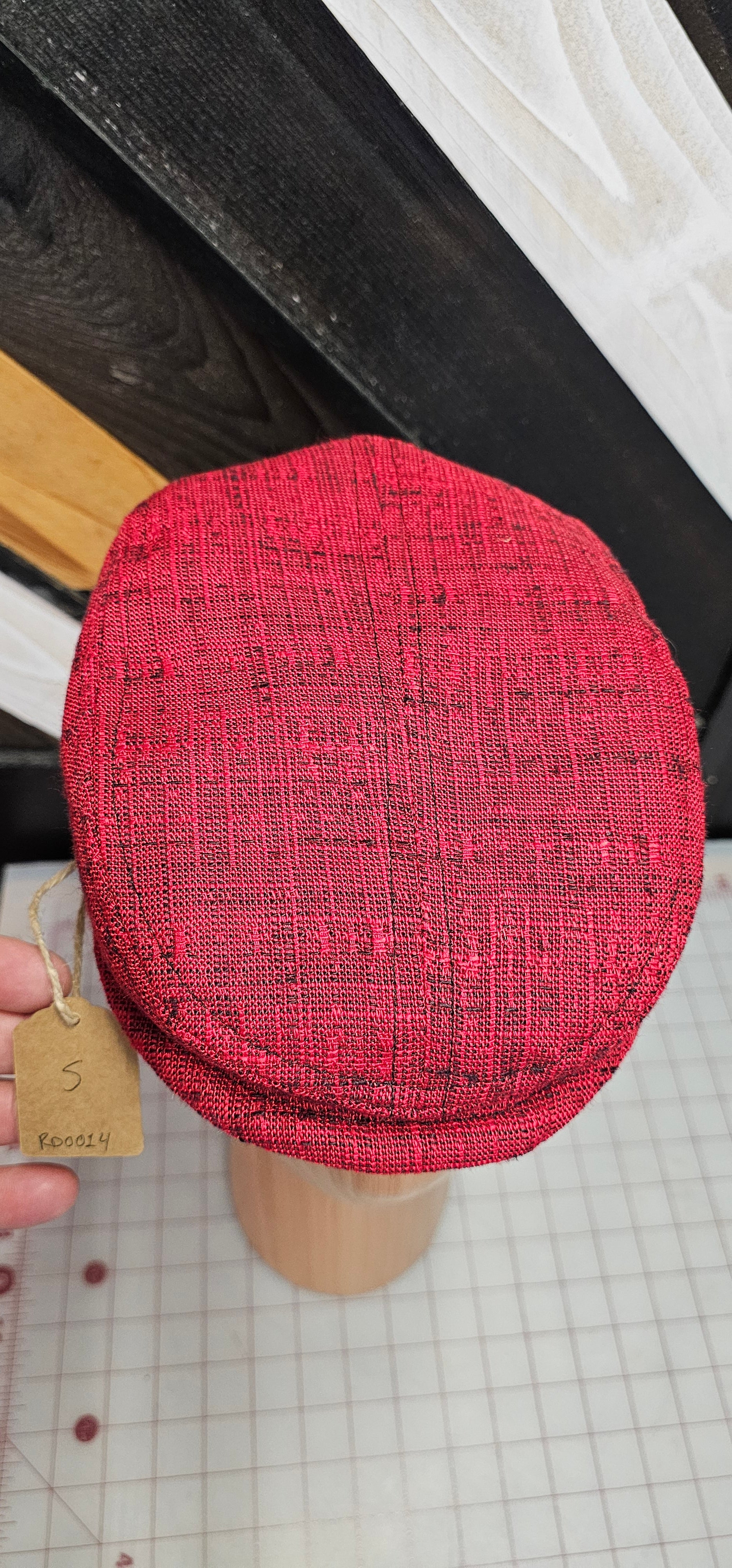 Red with Black Flat Cap