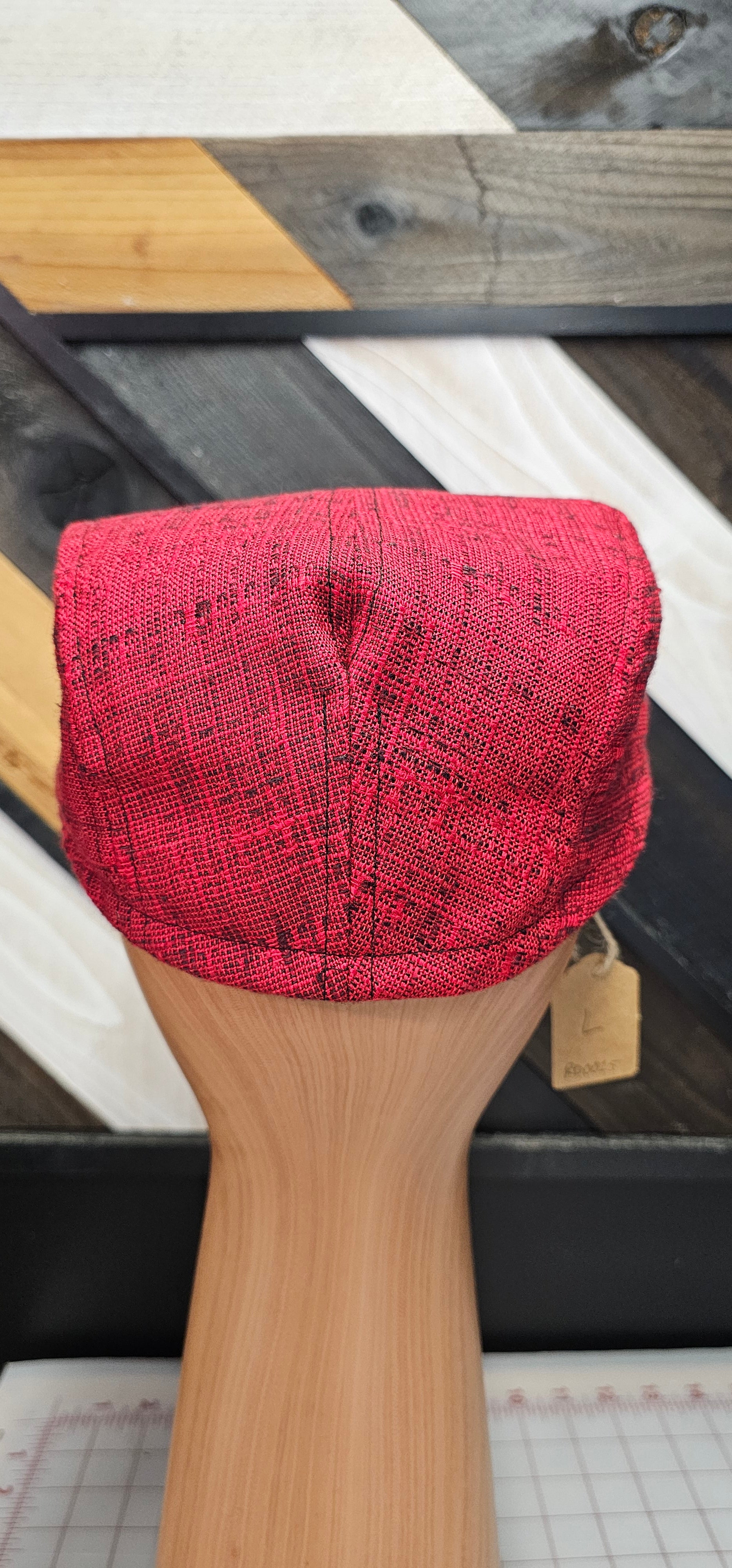Red with Black Flat Cap