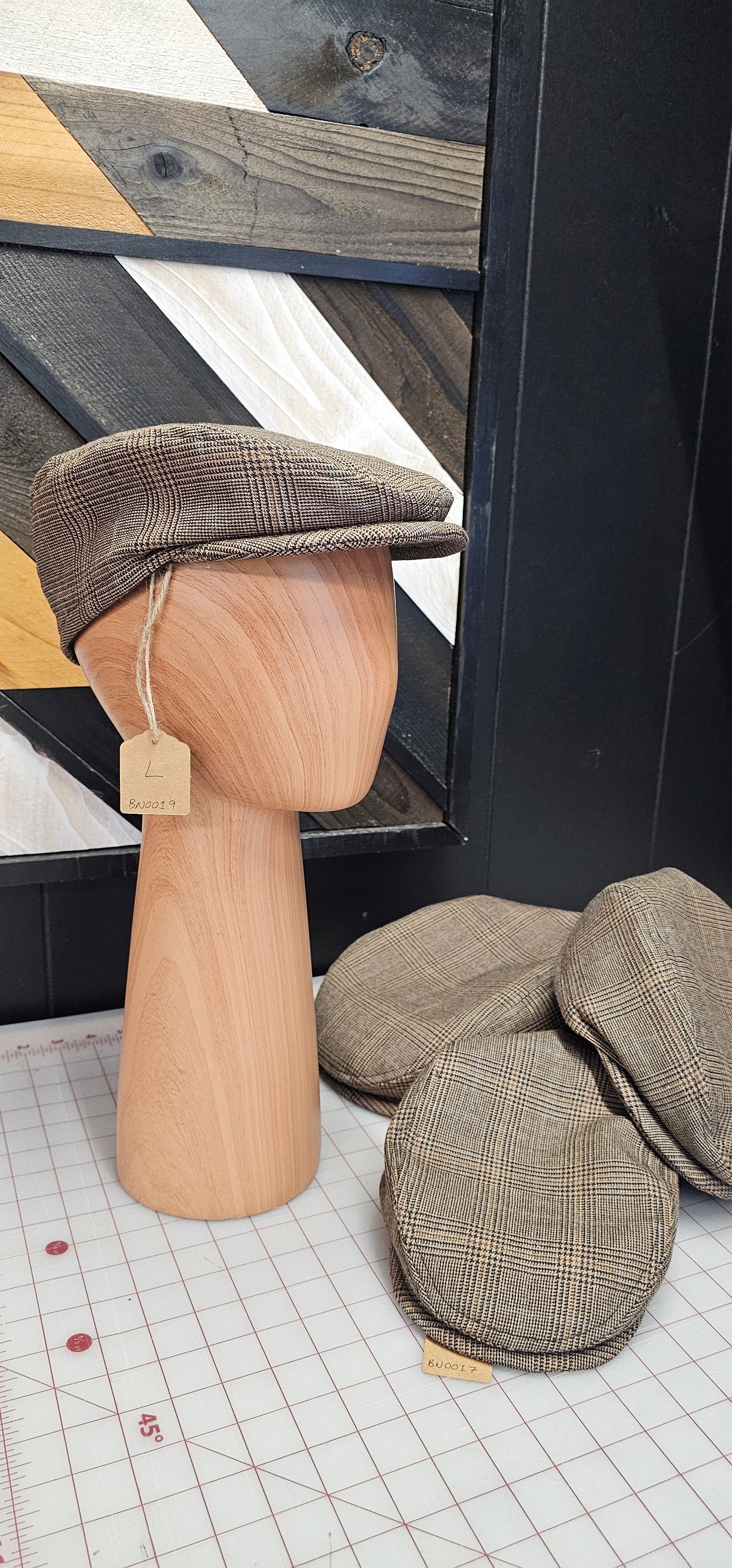 Brown with Black Flat Cap