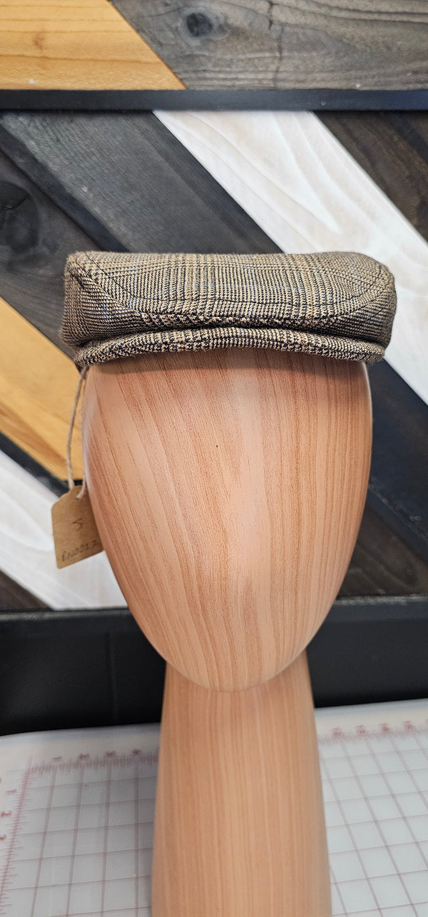 Brown with Black Flat Cap