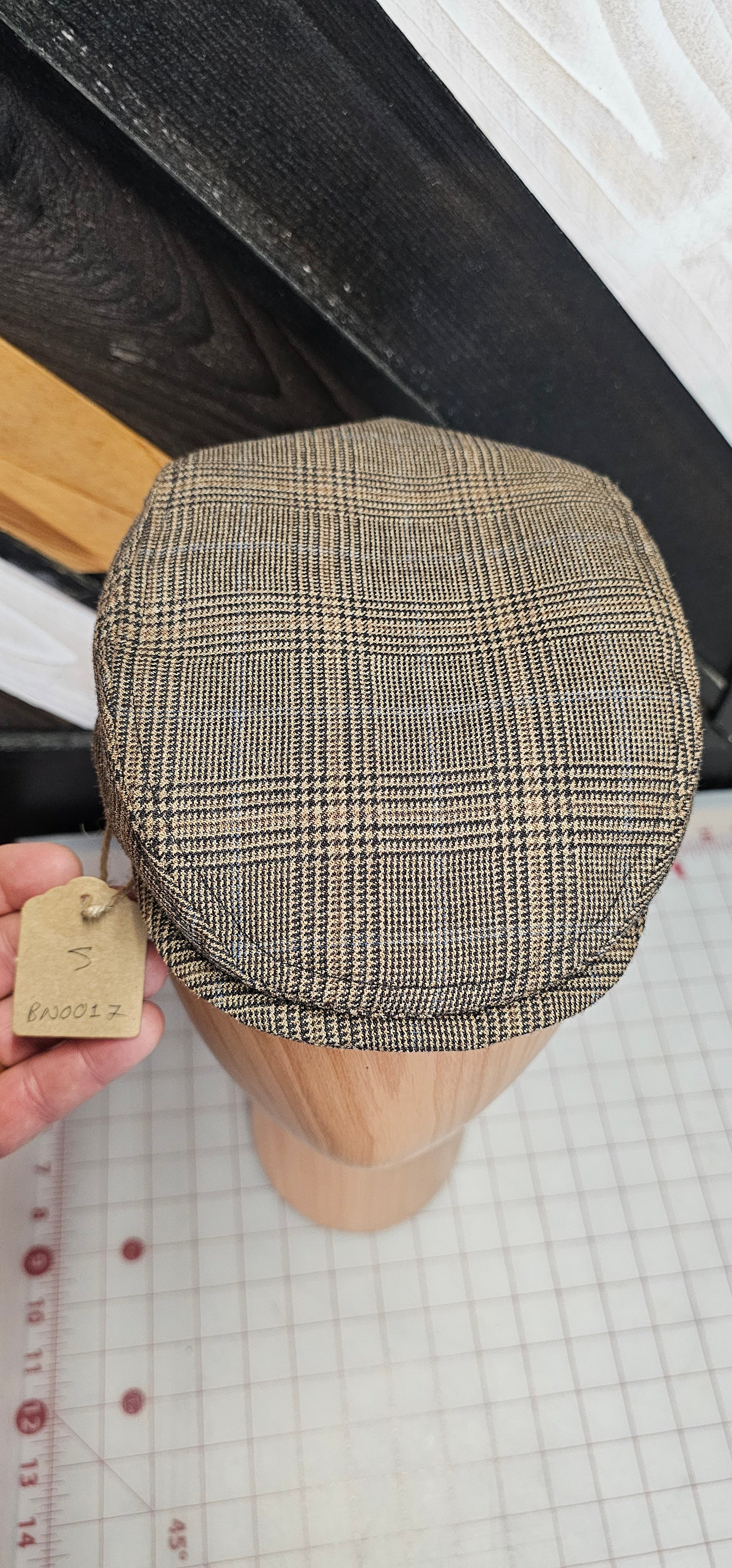 Brown with Black Flat Cap