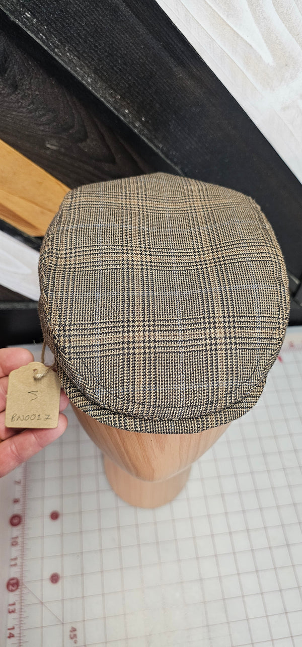 Brown with Black Flat Cap