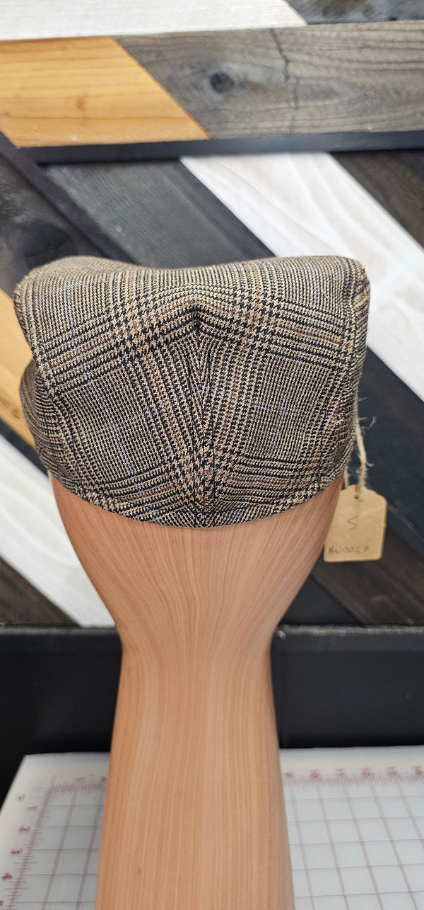 Brown with Black Flat Cap