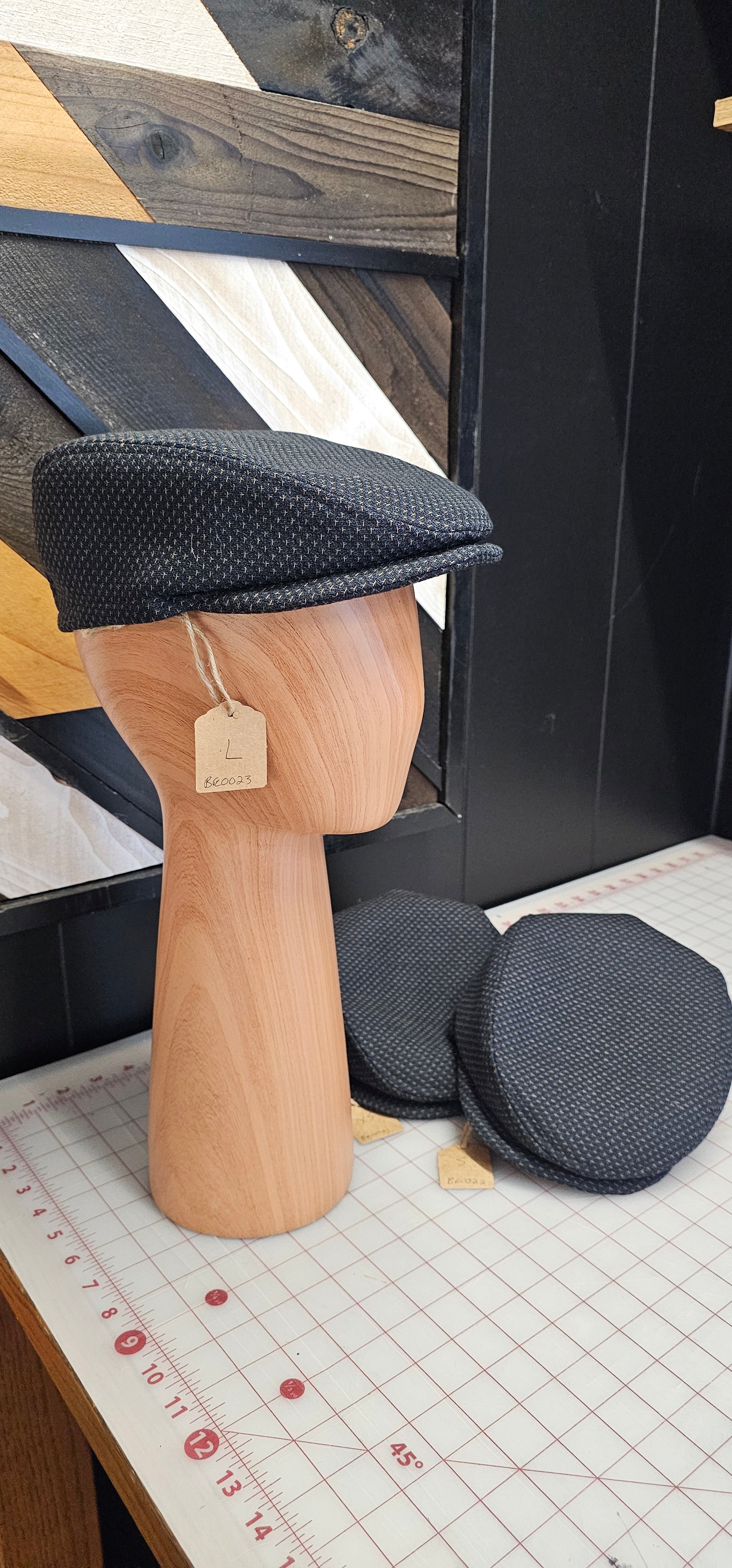 Dark Blue Multicolor Flat Cap
