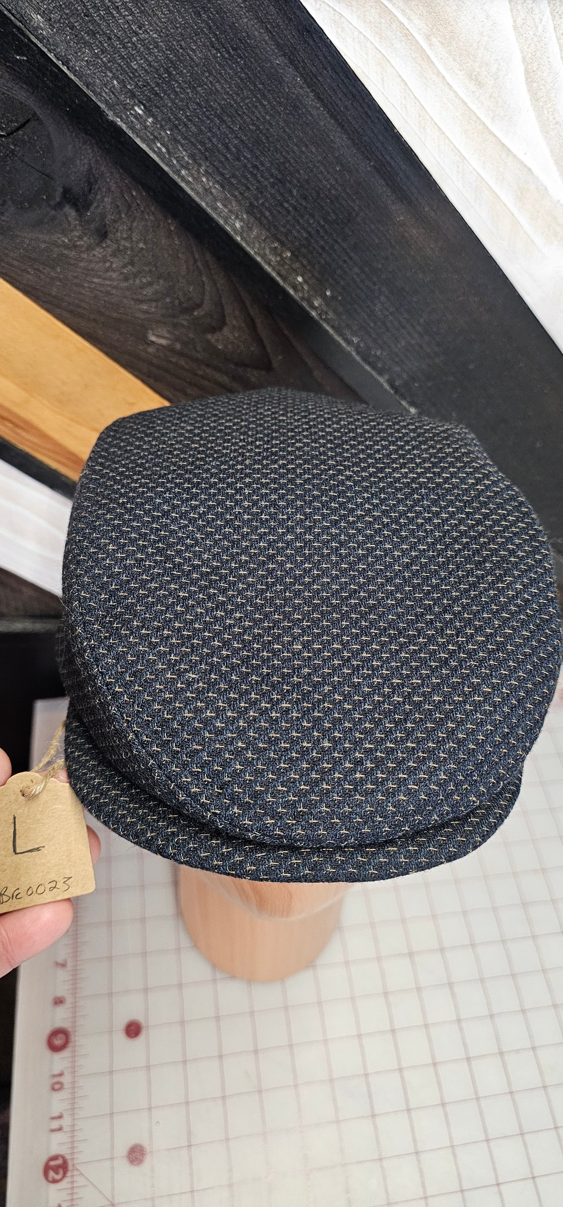 Dark Blue Multicolor Flat Cap