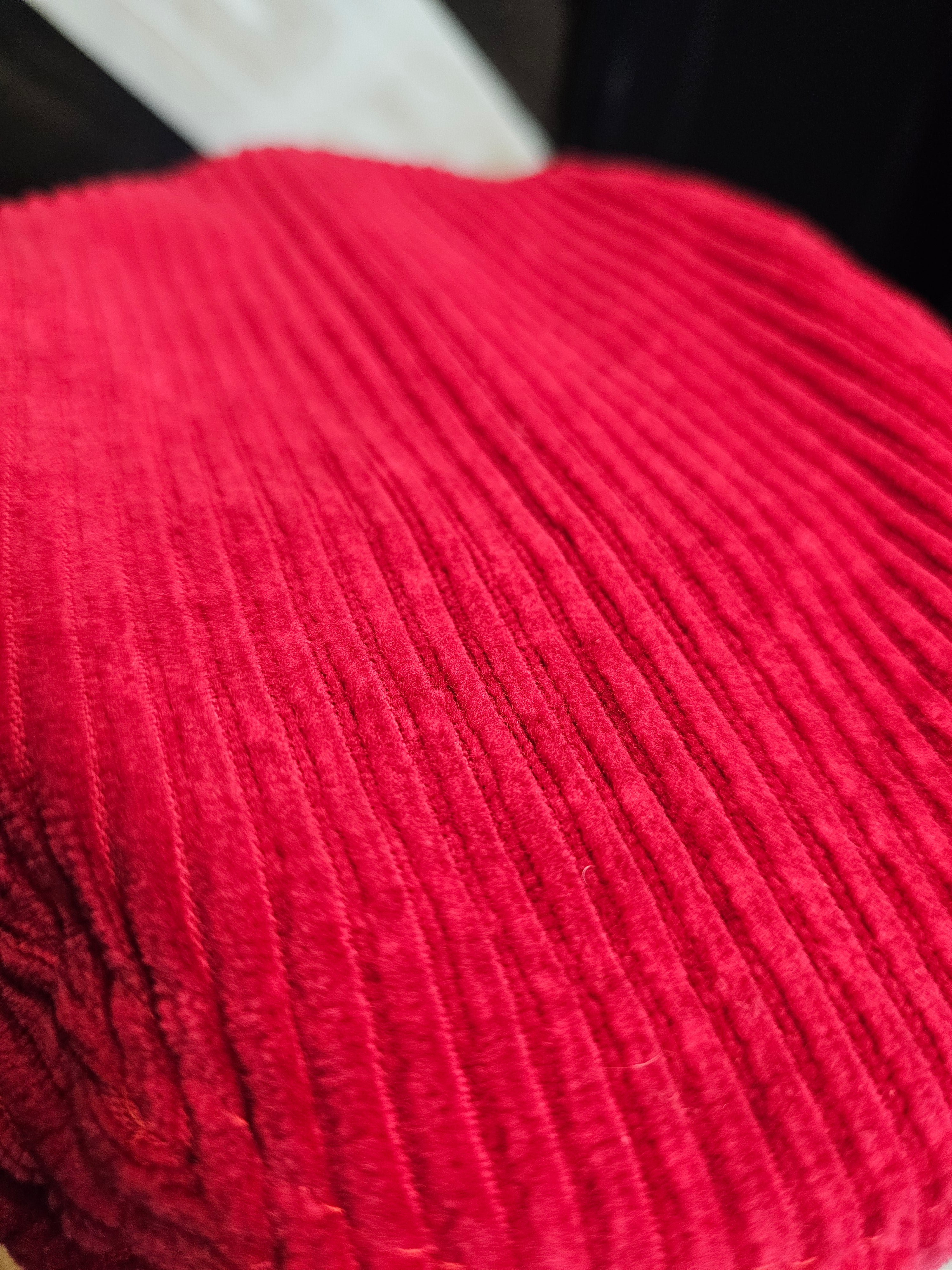 Red Corduroy Flat Cap