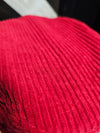 Red Corduroy Flat Cap