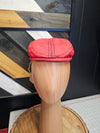 Red "Ready for Rain" Flat Cap