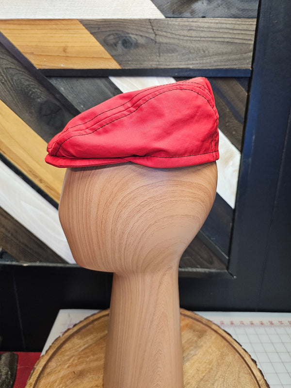 Red "Ready for Rain" Flat Cap