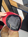 Red "Ready for Rain" Flat Cap