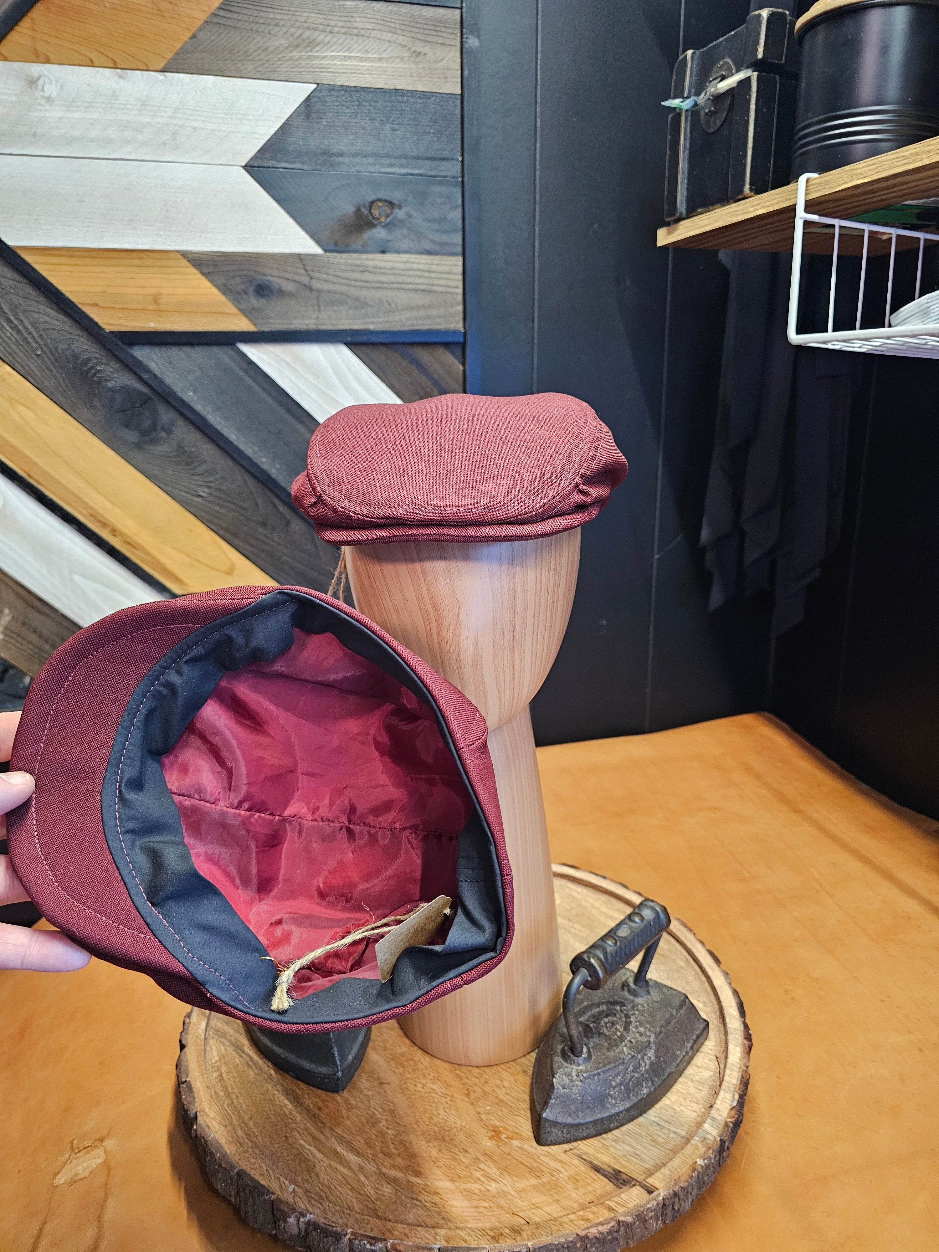 Stylish Maroon Flat Cap