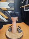 Black Corduroy Flat Cap