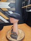 Black 100% Wool Flat Cap