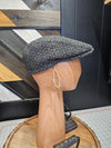 Black Multi-color Fleck Flat Cap- SOLD