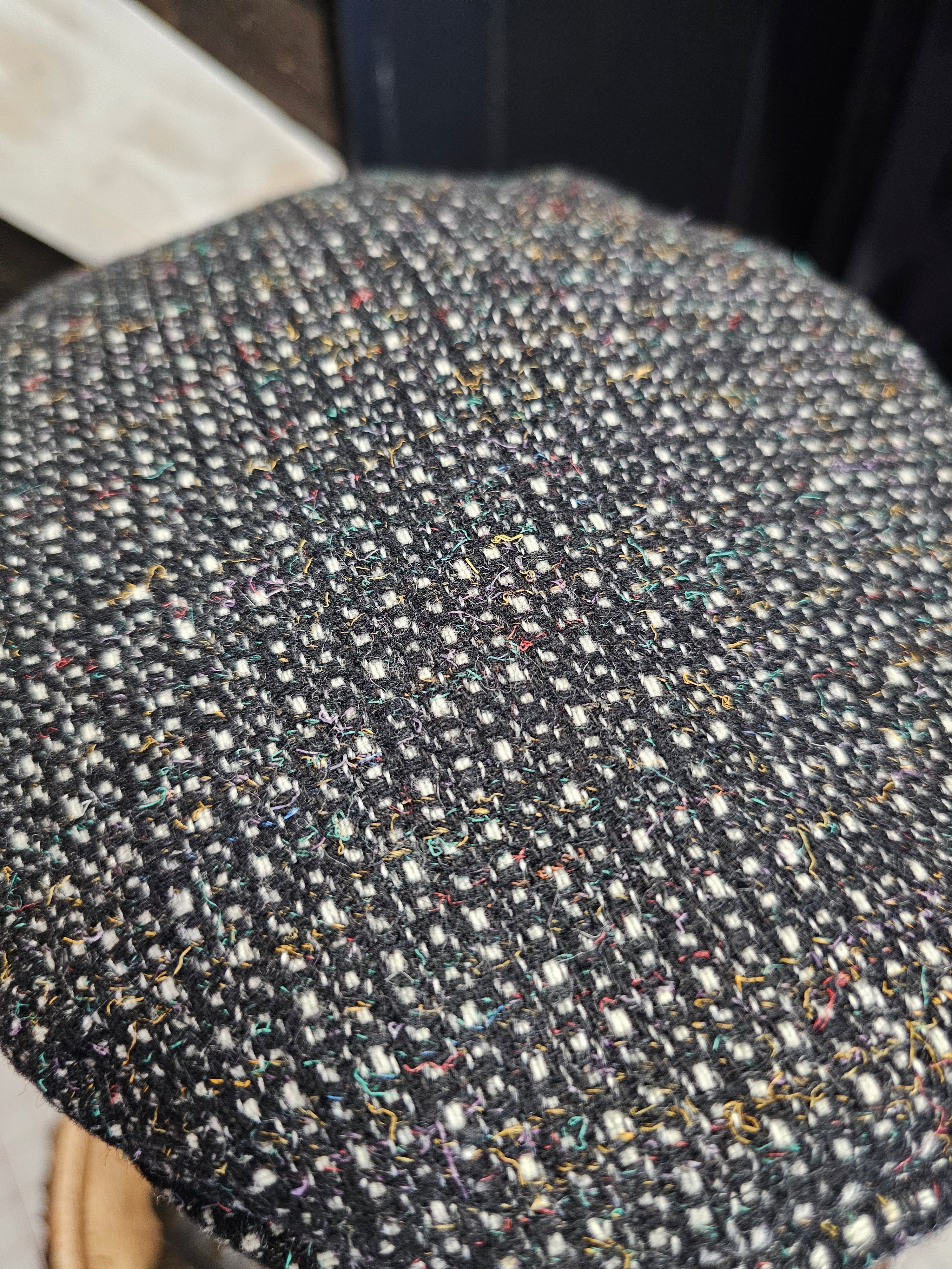Black Multi-color Fleck Flat Cap- SOLD