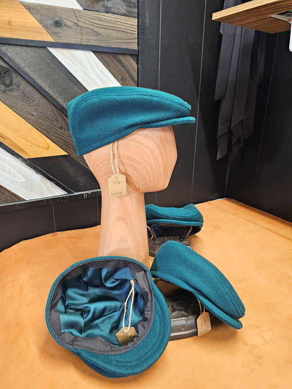 Green Felt Flat Cap